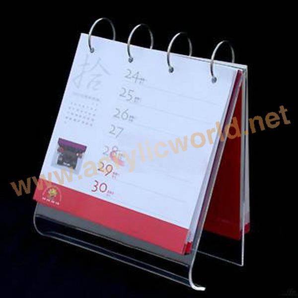 table calendar holder    A shape clear acrylic calendar stand